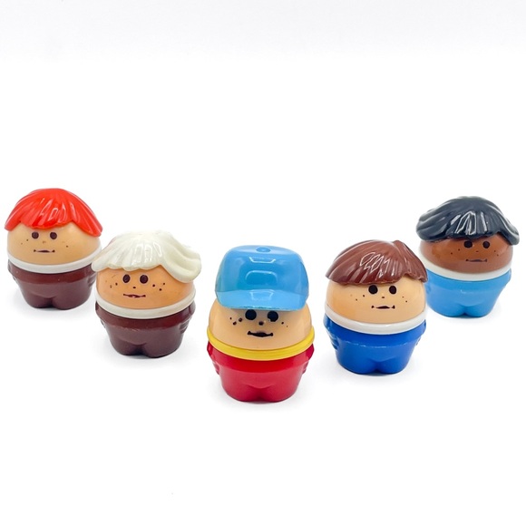 Little Tikes Chunky Little People Figures Toddle Tots Lot of 5 Vintage 1990 Bus - Picture 1 of 9